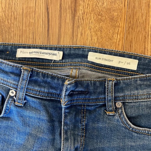 ANTHROPOLOGIE Pilcro Slim Straight Size 26 Jeans - Picture 4 of 7